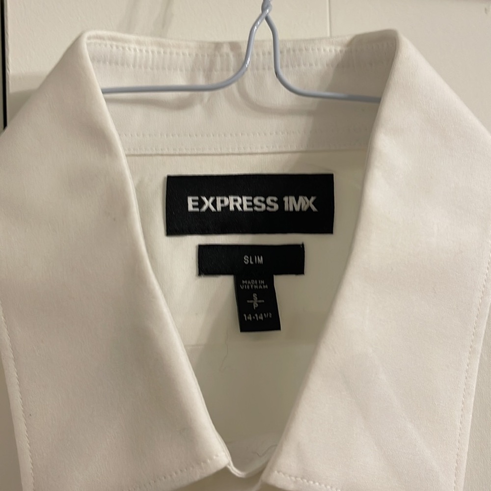 Express White Button Up Like New - image 2